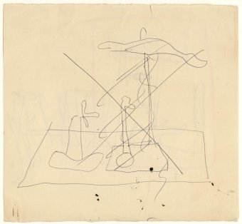 Preliminary drawing for unidentified work